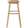 4_Vieno 29 1/2" High Natural Wood Bar Stool more views