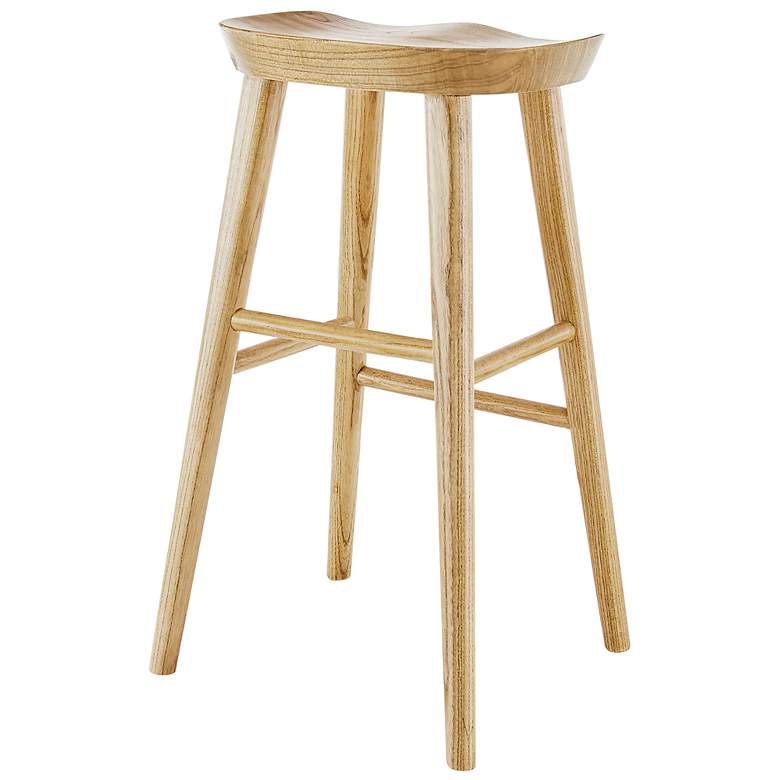 Image 5 Vieno 29 1/2" High Natural Wood Bar Stool more views