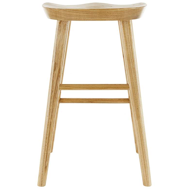 Image 6 Vieno 29 1/2" High Natural Wood Bar Stool more views