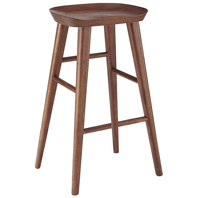 Image 3 Vieno 29 1/2" Walnut Wood Bar Stool more views