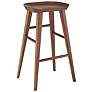 3_Vieno 29 1/2" Walnut Wood Bar Stool more views