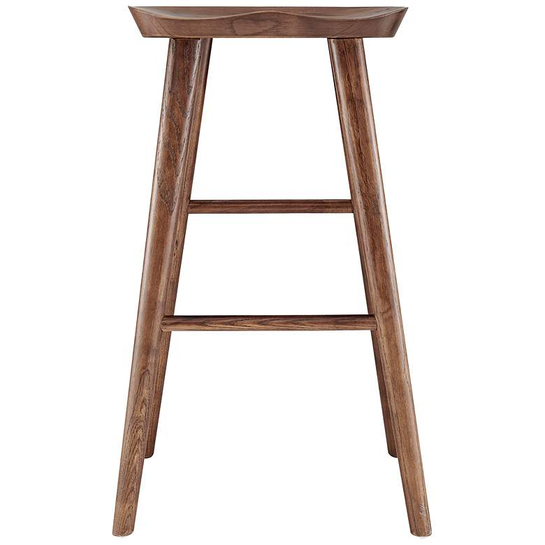 Image 4 Vieno 29 1/2" Walnut Wood Bar Stool more views