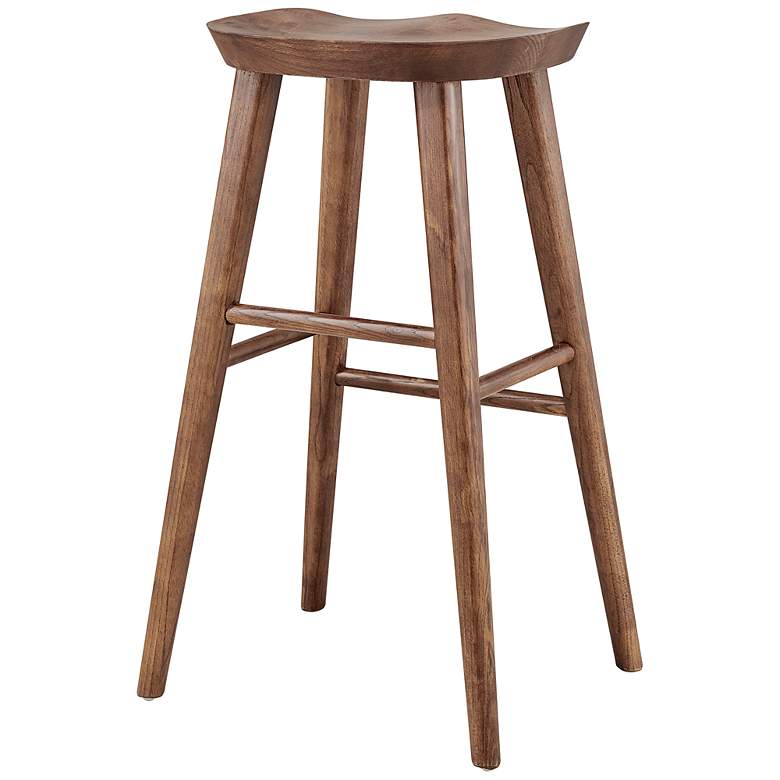 Image 6 Vieno 29 1/2" Walnut Wood Bar Stool more views