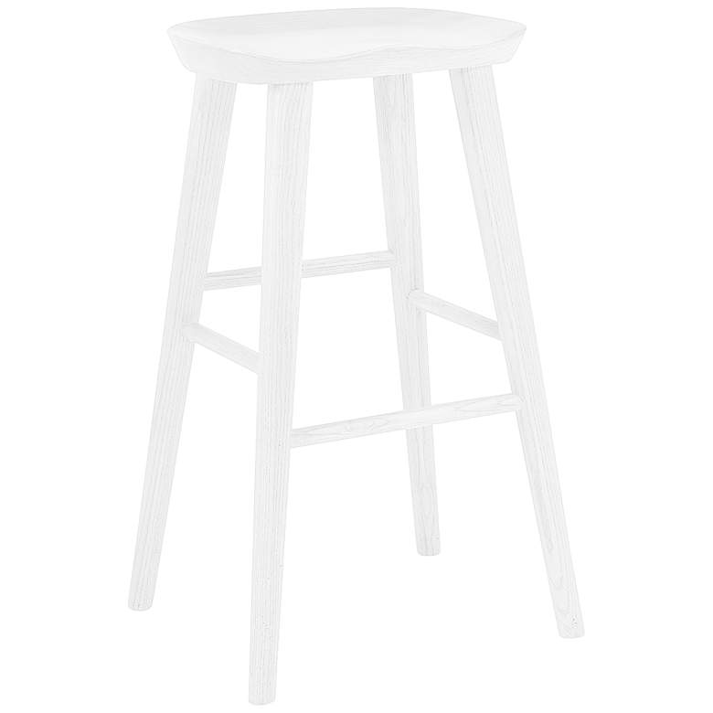 Image 1 Vieno 29 1/2" White Wood Bar Stool