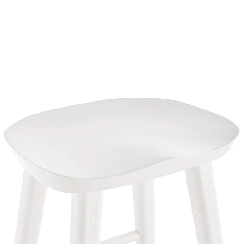 Image 2 Vieno 29 1/2" White Wood Bar Stool more views