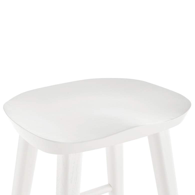 Image 2 Vieno 29 1/2 inch White Wood Bar Stool more views