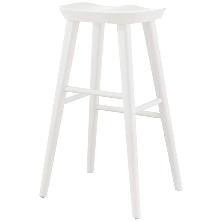 Image 5 Vieno 29 1/2" White Wood Bar Stool more views