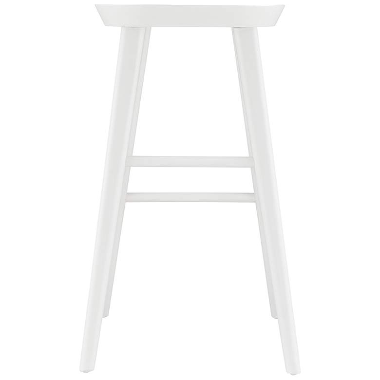 Image 6 Vieno 29 1/2" White Wood Bar Stool more views