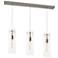 View 3 Light Linear Pendant - Clear Shades