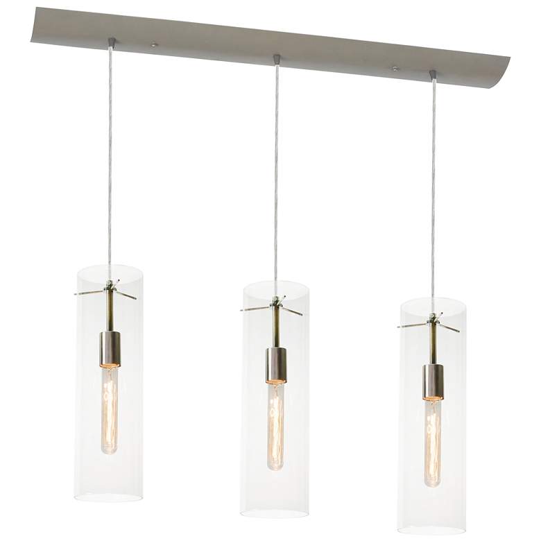 Image 1 View 3 Light Linear Pendant - Clear Shades