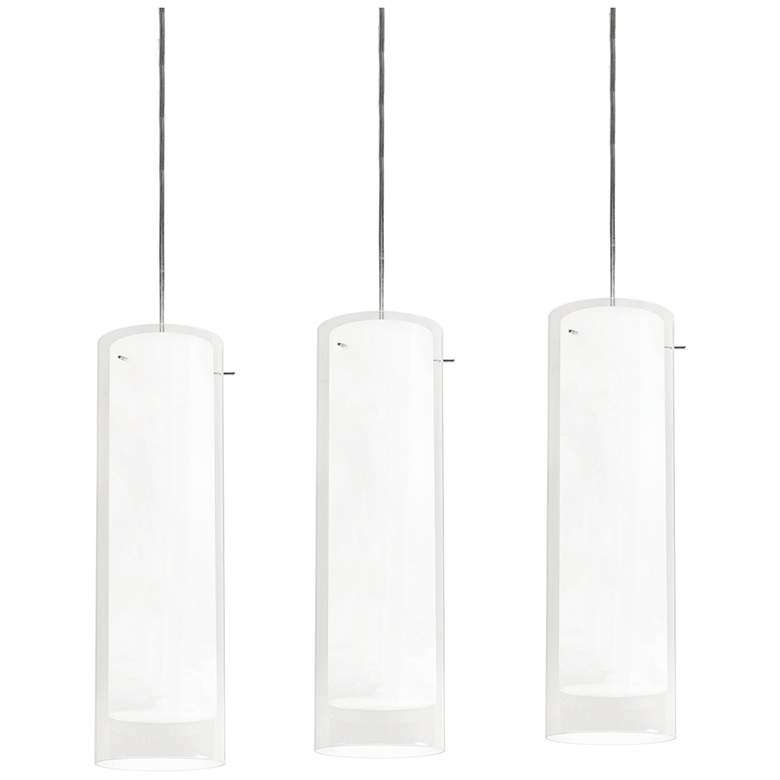 Image 1 View 3 Light Linear Pendant - White Shades