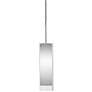 View 4 3/4" Wide Nickel and White Glass Cylinder Modern Mini Pendant