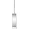 View 4 3/4" Wide Nickel and White Glass Cylinder Modern Mini Pendant