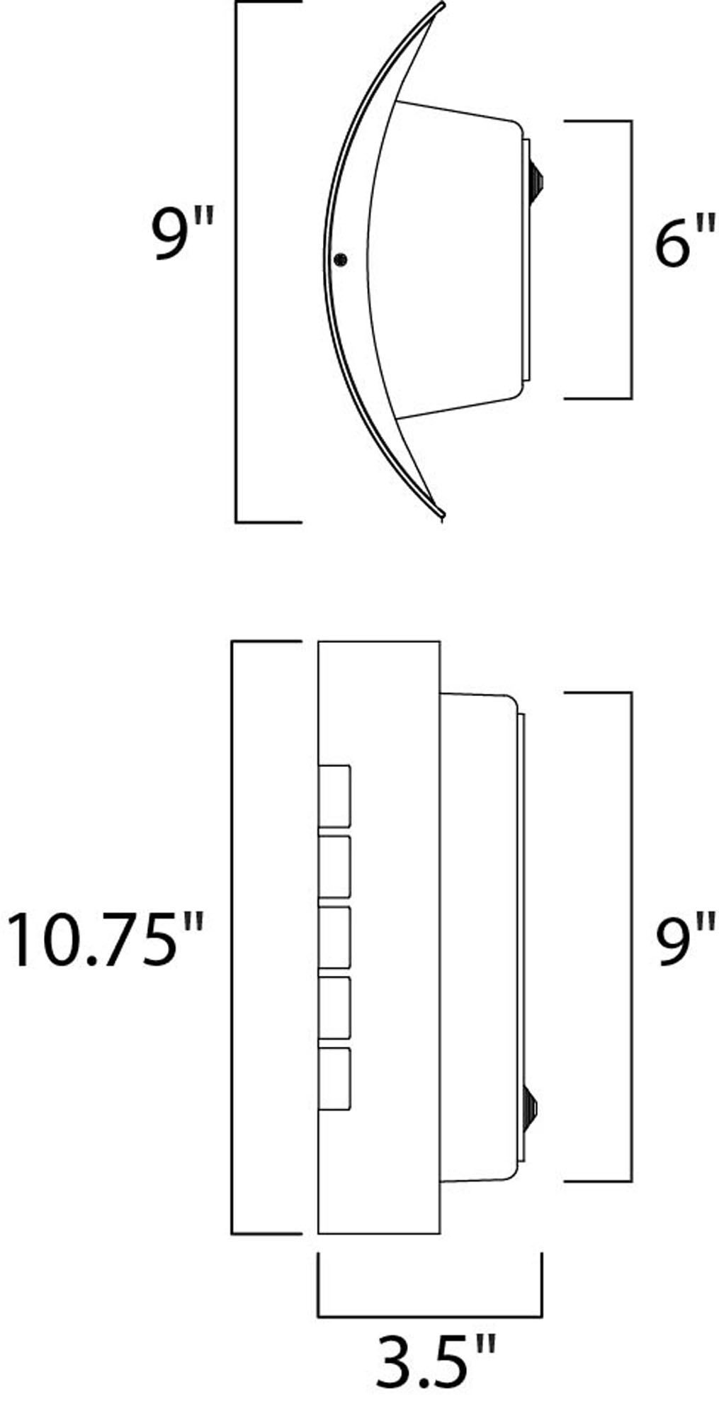 Image 2 View LED 1-Light 9" Wide Wall Sconce - Bronze more views