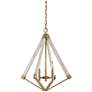 1_Viewpoint 19 1/4" Wide Weathered Brass 3-Light Pendant