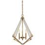 2_Viewpoint 19 1/4" Wide Weathered Brass 3-Light Pendant more views