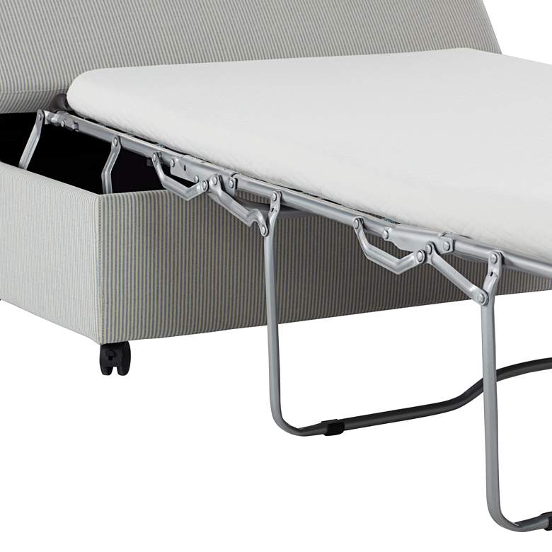 Image 7 Viewpoint Light Gray Fold-Out Sleeper Ottoman more views