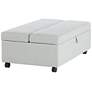 Viewpoint Light Gray Fold-Out Sleeper Ottoman in scene