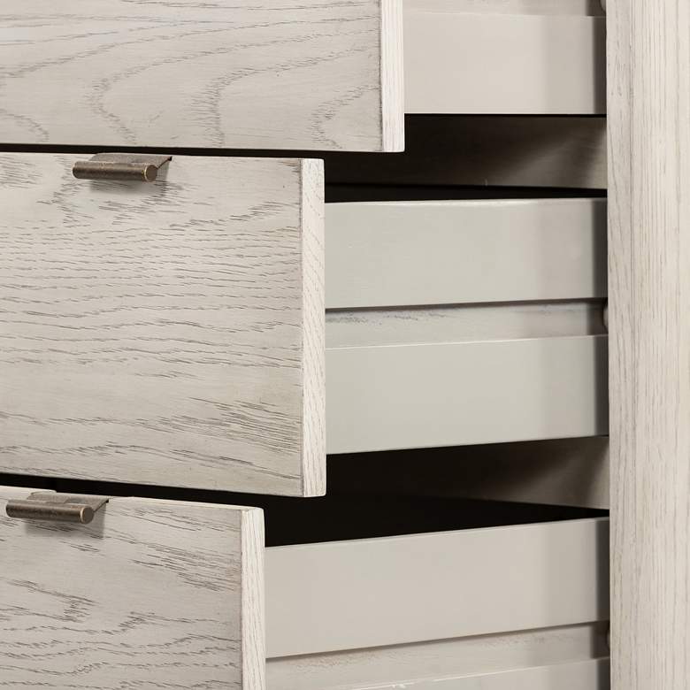 Viggo 27 inch Wide Vintage White Oak 6-Drawer Tall Dresser more views