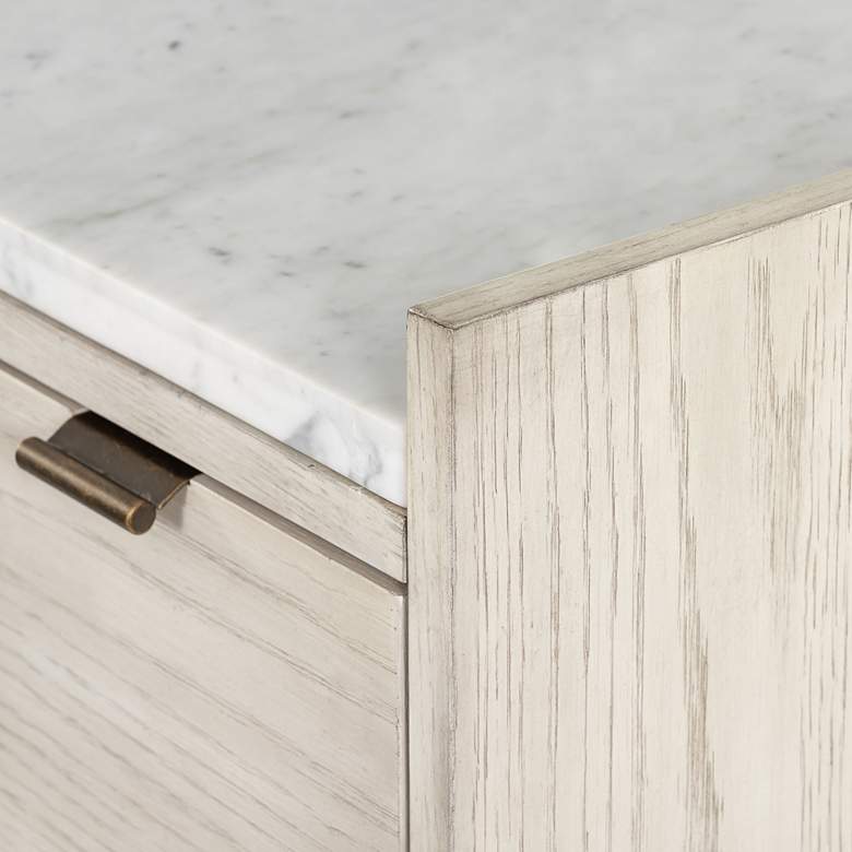 Viggo 27 inch Wide Vintage White Oak 6-Drawer Tall Dresser more views