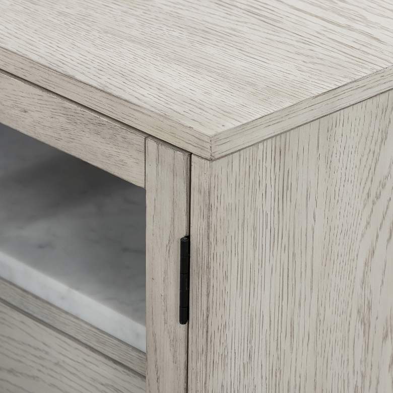 Viggo 28 inch Wide Vintage White Oak 1-Drawer Cabinet Nightstand more views