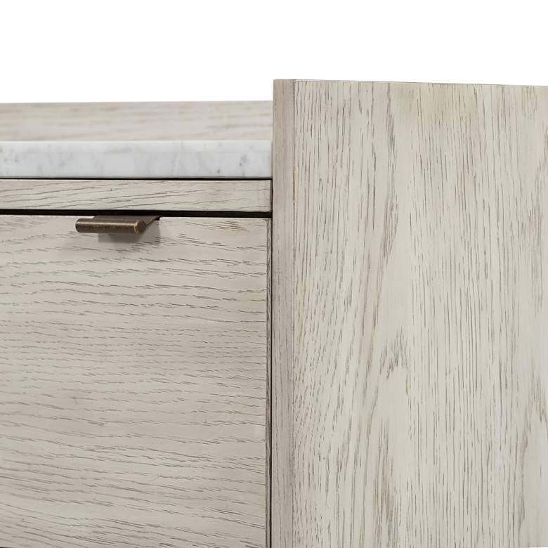 Image 4 Viggo 60 inch Wide Vintage White Oak 6-Drawer Dresser more views