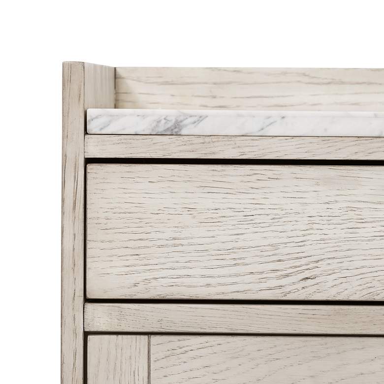 Viggo 72 inch Wide Vintage White Oak 3-Drawer Sideboard more views