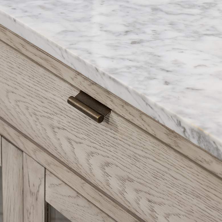 Viggo 72 inch Wide Vintage White Oak 3-Drawer Sideboard more views