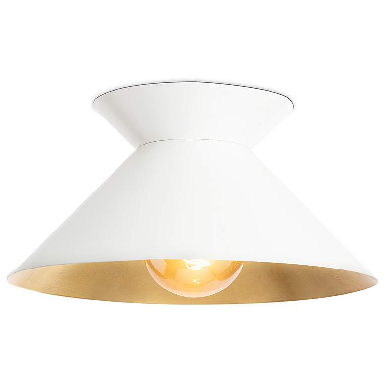 Image 1 Viggo Flush Mount (White and Gold)