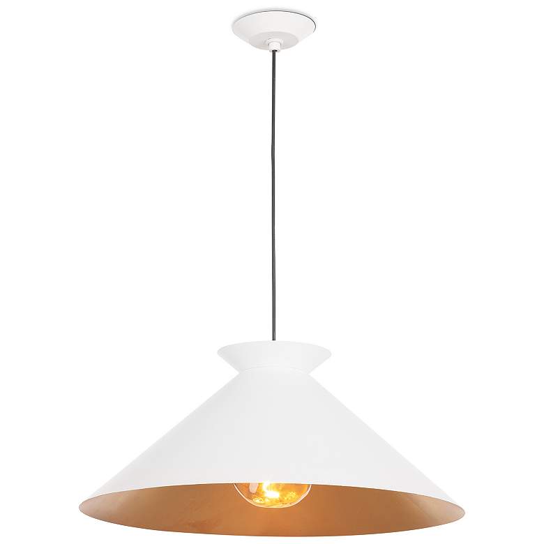 Image 1 Viggo Pendant Large (White and Gold)