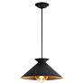 Viggo Pendant Small (Black and Gold)