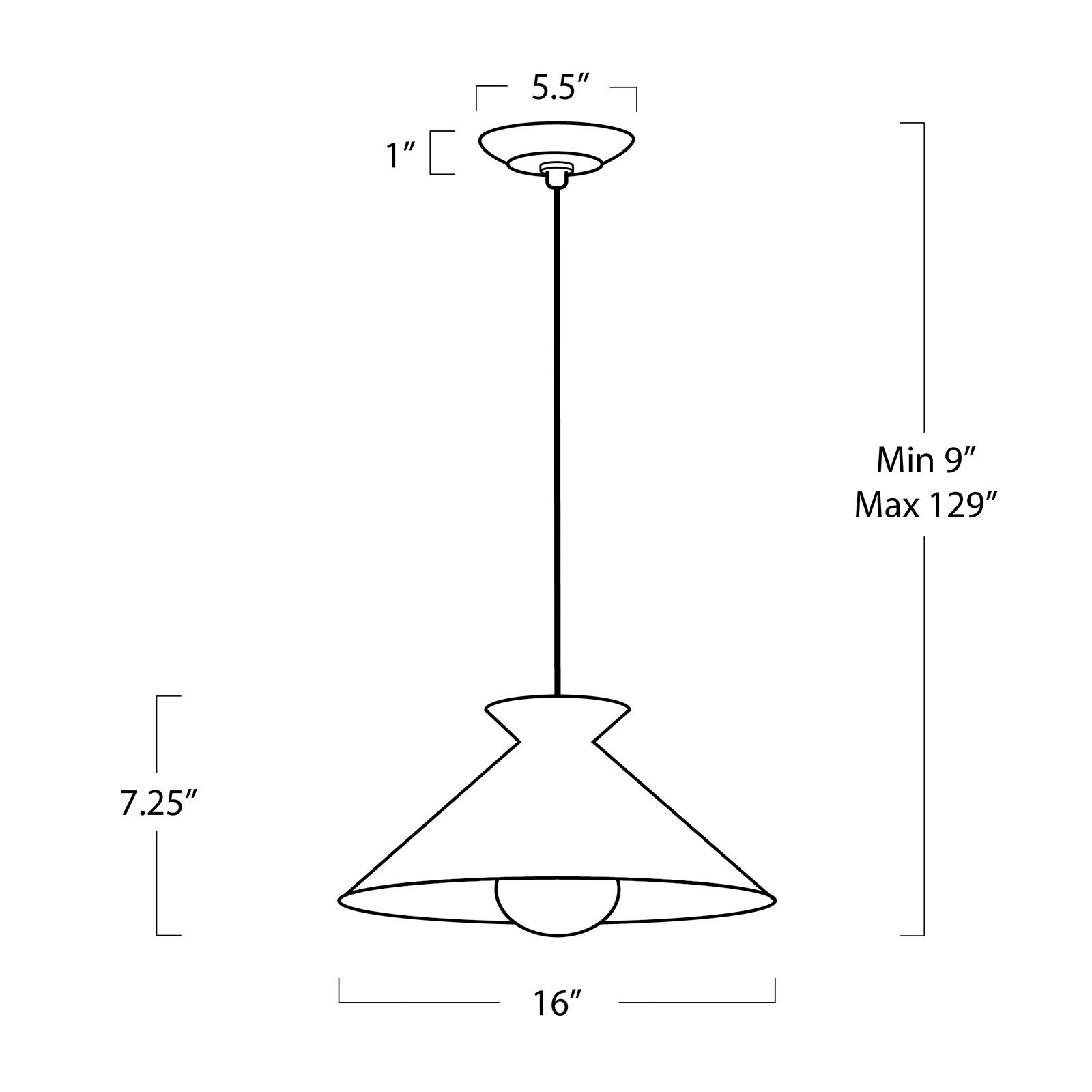 Image 6 Viggo Pendant Small (Black and Gold) more views