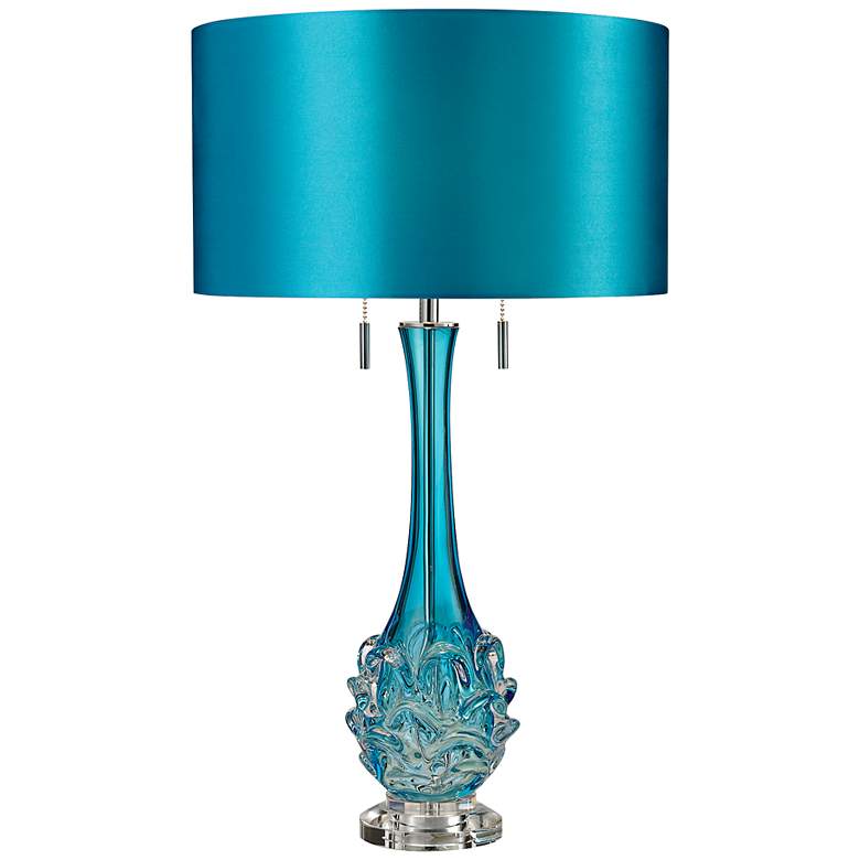Image 1 Vignola Blue Free Blown Glass Table Lamp