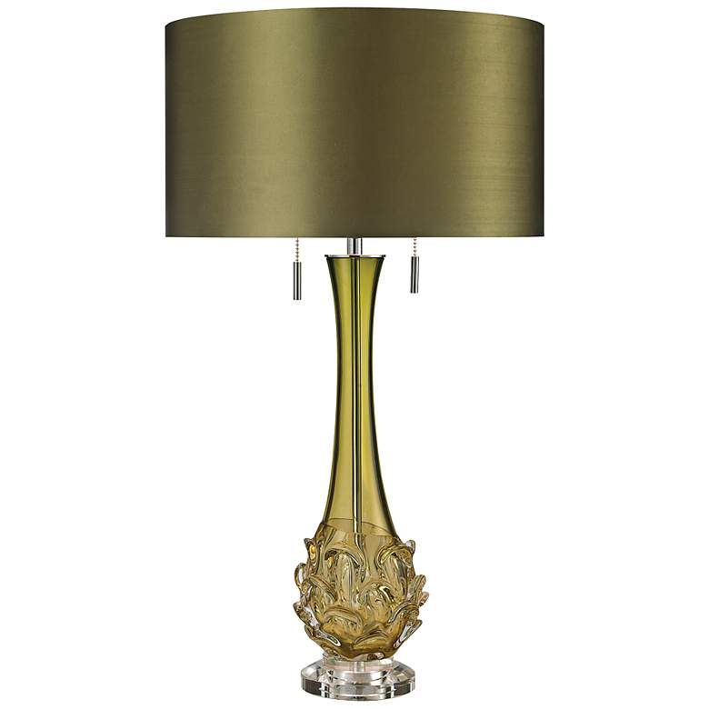 Image 1 Vignola Green Blown Glass Table Lamp