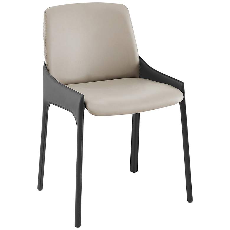 Image 1 Vilante Light Gray Leather Side Chair