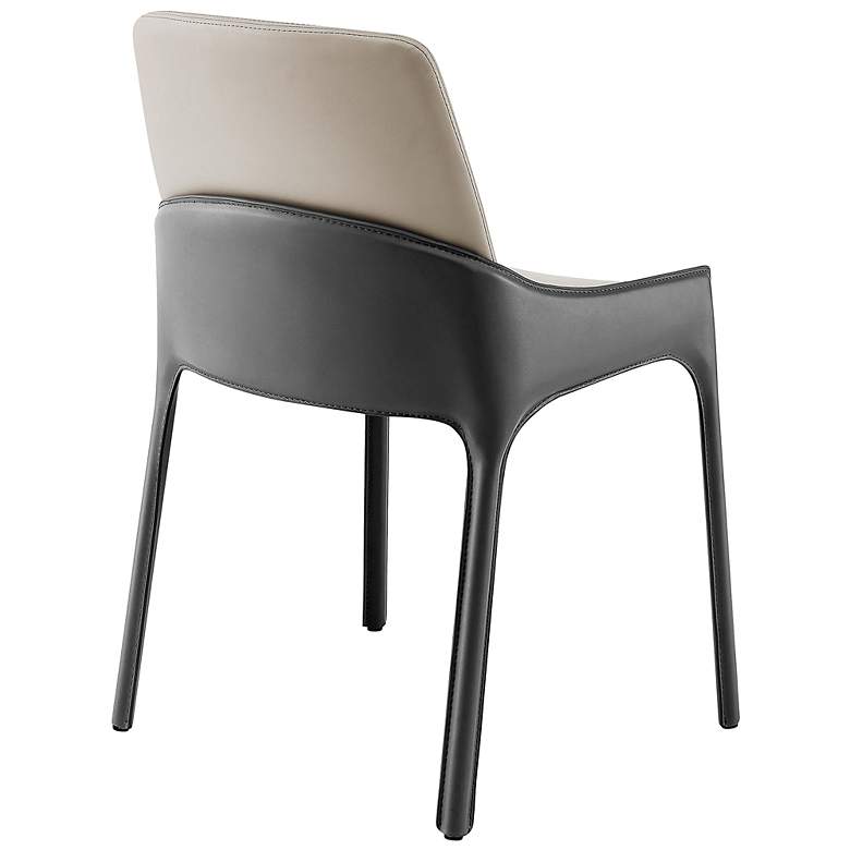 Image 4 Vilante Light Gray Leather Side Chair more views