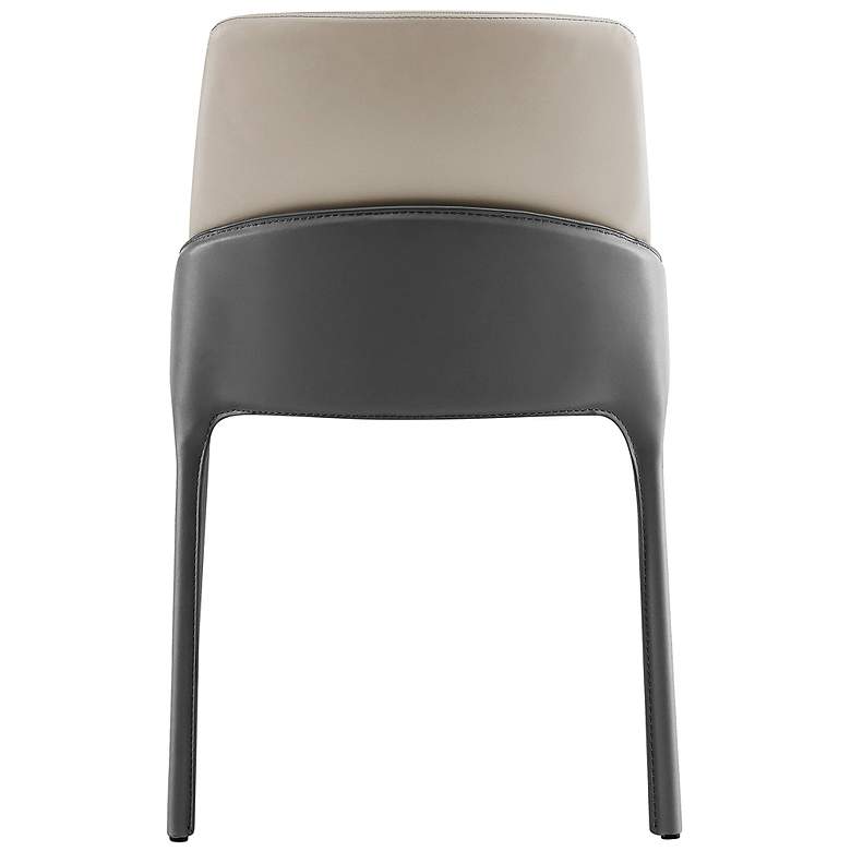 Image 5 Vilante Light Gray Leather Side Chair more views