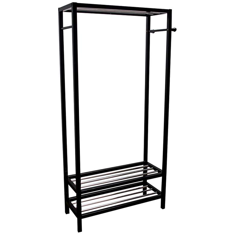 Image 1 Vilar Black Clothing Hanger and Shoe Rack