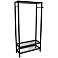 Vilar Black Clothing Hanger and Shoe Rack