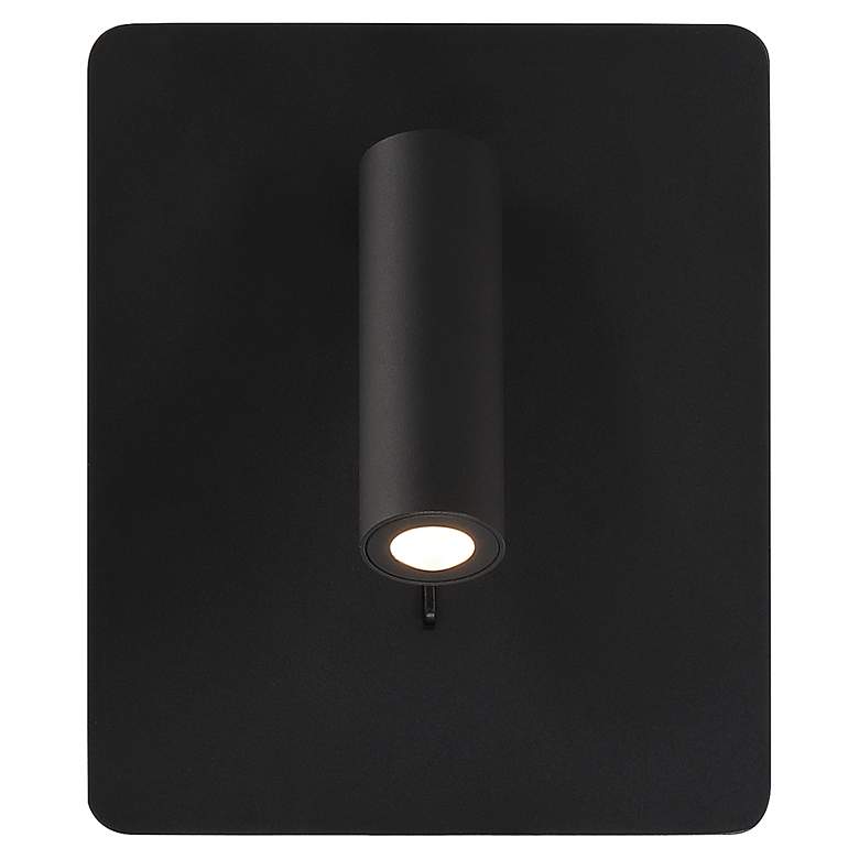Image 3 Villa 7 1/2" High Matte Black LED Wall Sconce more views