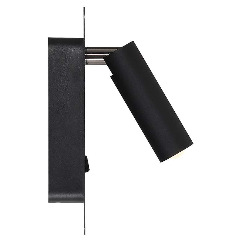 Image 4 Villa 7 1/2" High Matte Black LED Wall Sconce more views