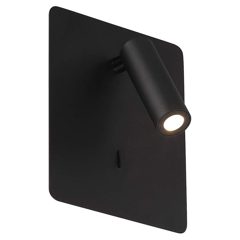 Image 5 Villa 7 1/2" High Matte Black LED Wall Sconce more views