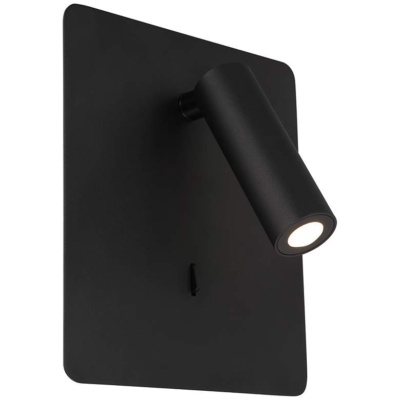 Image 6 Villa 7 1/2" High Matte Black LED Wall Sconce more views