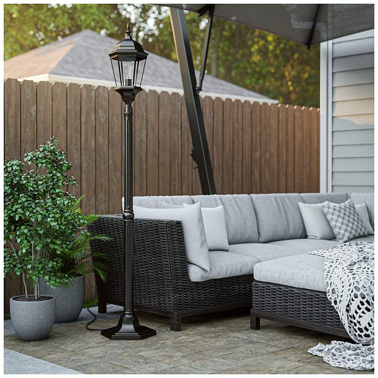 Image 3 Villa 75.5" High 2-Light Oil Rubbed Bronze Post Light more views