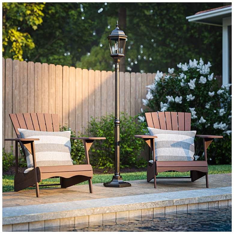 Image 4 Villa 75.5" High 2-Light Oil Rubbed Bronze Post Light more views