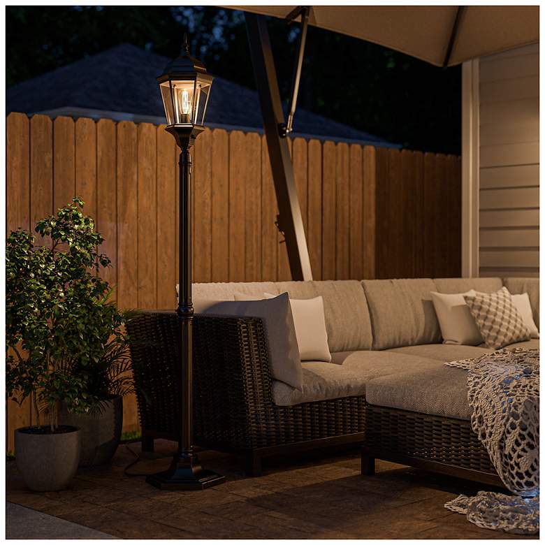 Image 6 Villa 75.5" High 2-Light Oil Rubbed Bronze Post Light more views
