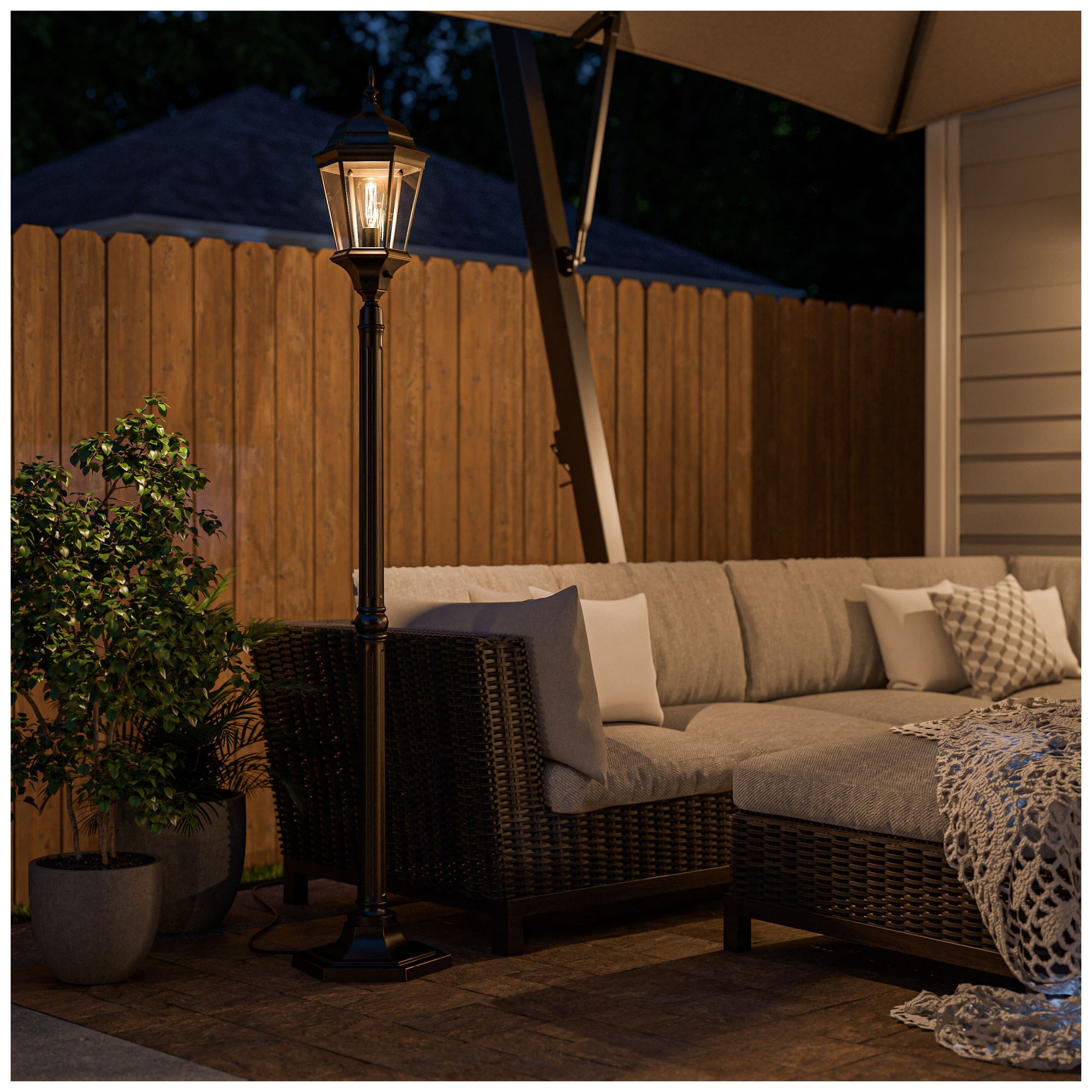 Image 6 Villa 75.5" High 2-Light Oil Rubbed Bronze Post Light more views