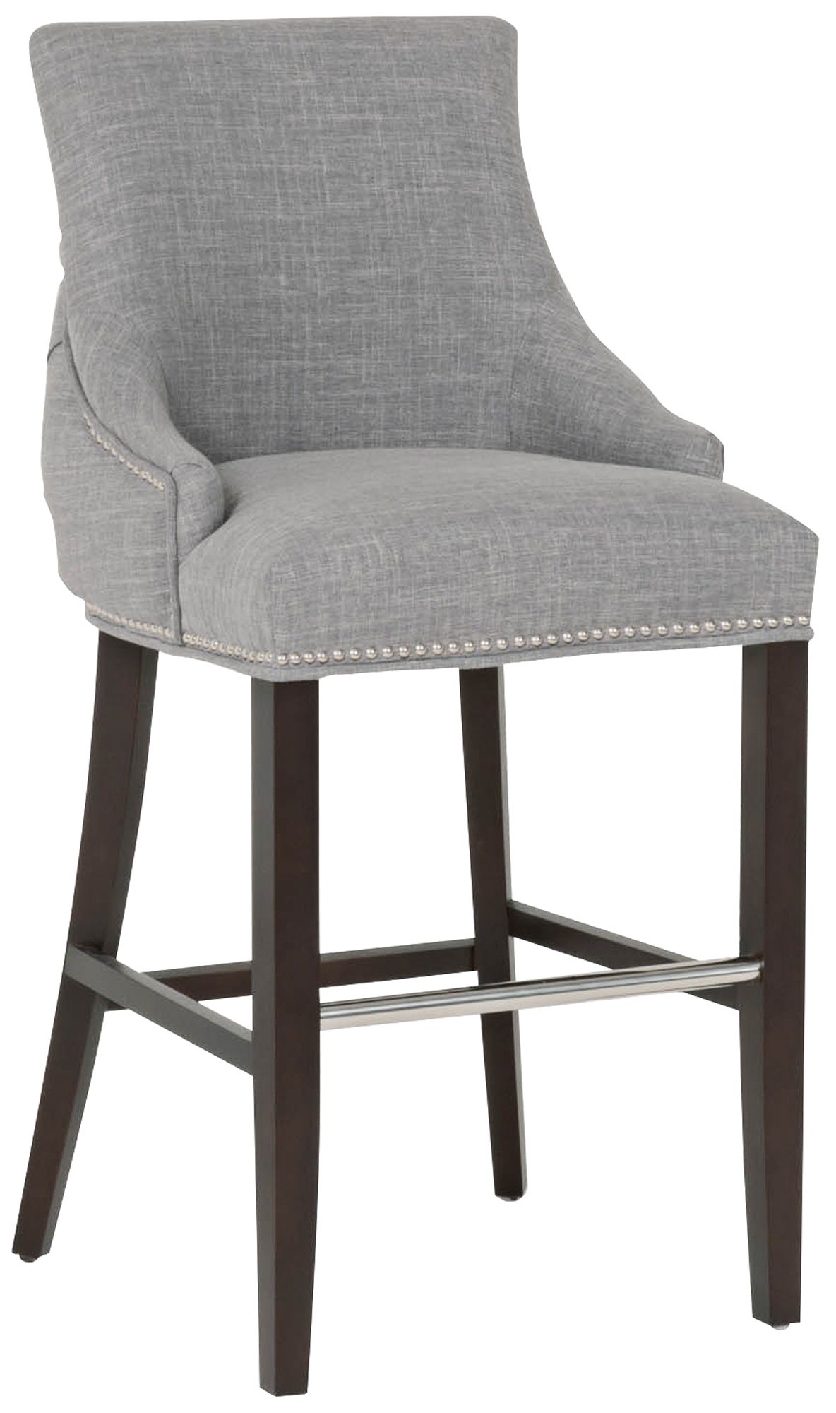 gray tufted bar stools