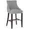Villa Avenue 30" Smoke Gray Tufted Bar Stool