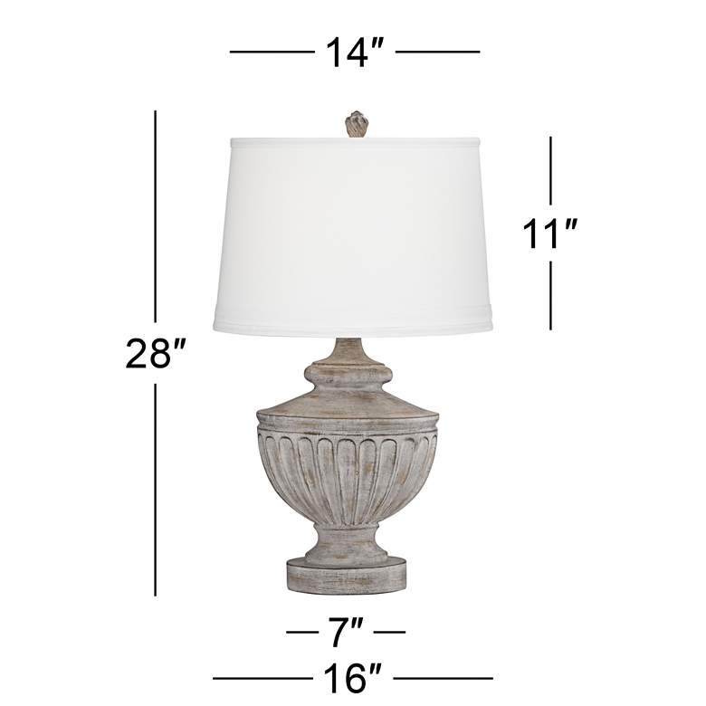 Villa Pompeii Brown and Weathered Gray Table Lamp more views